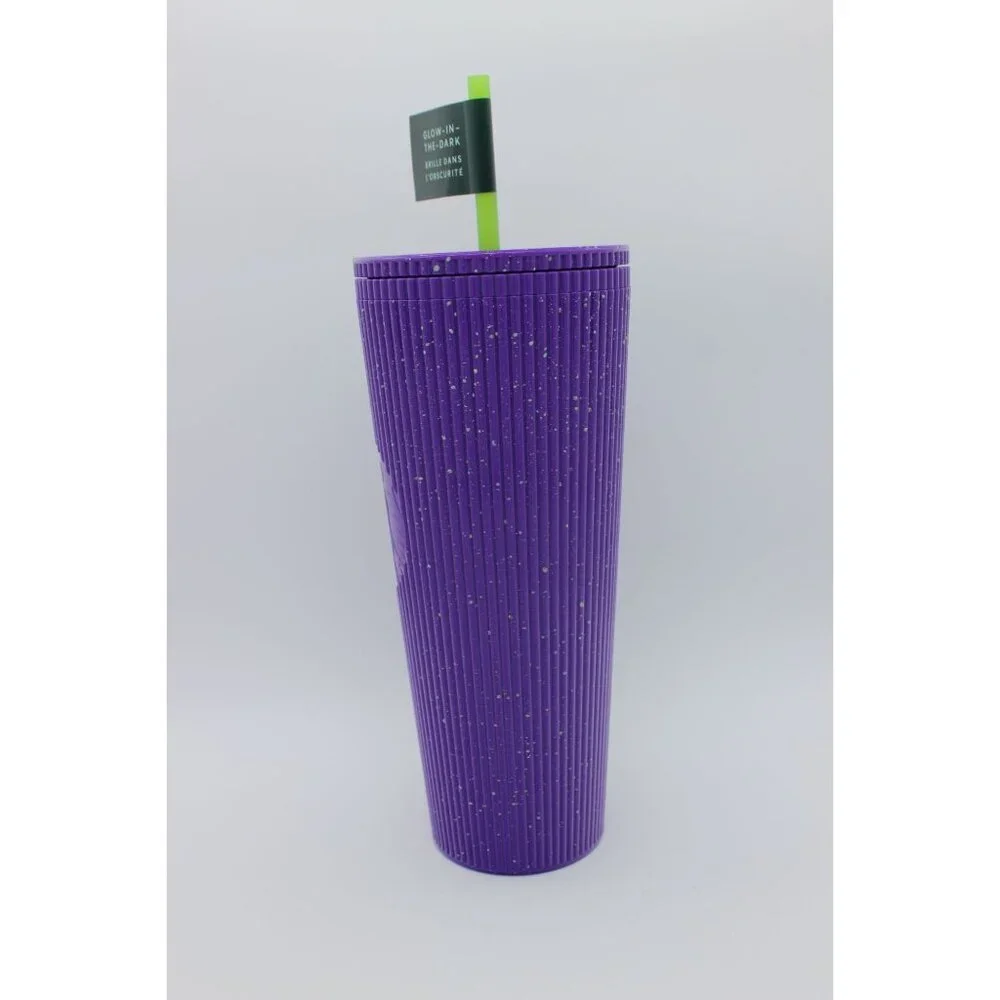 Starbucks 2024 Fall‎ Halloween purple splatter glow in dark 24oz venti tumbler